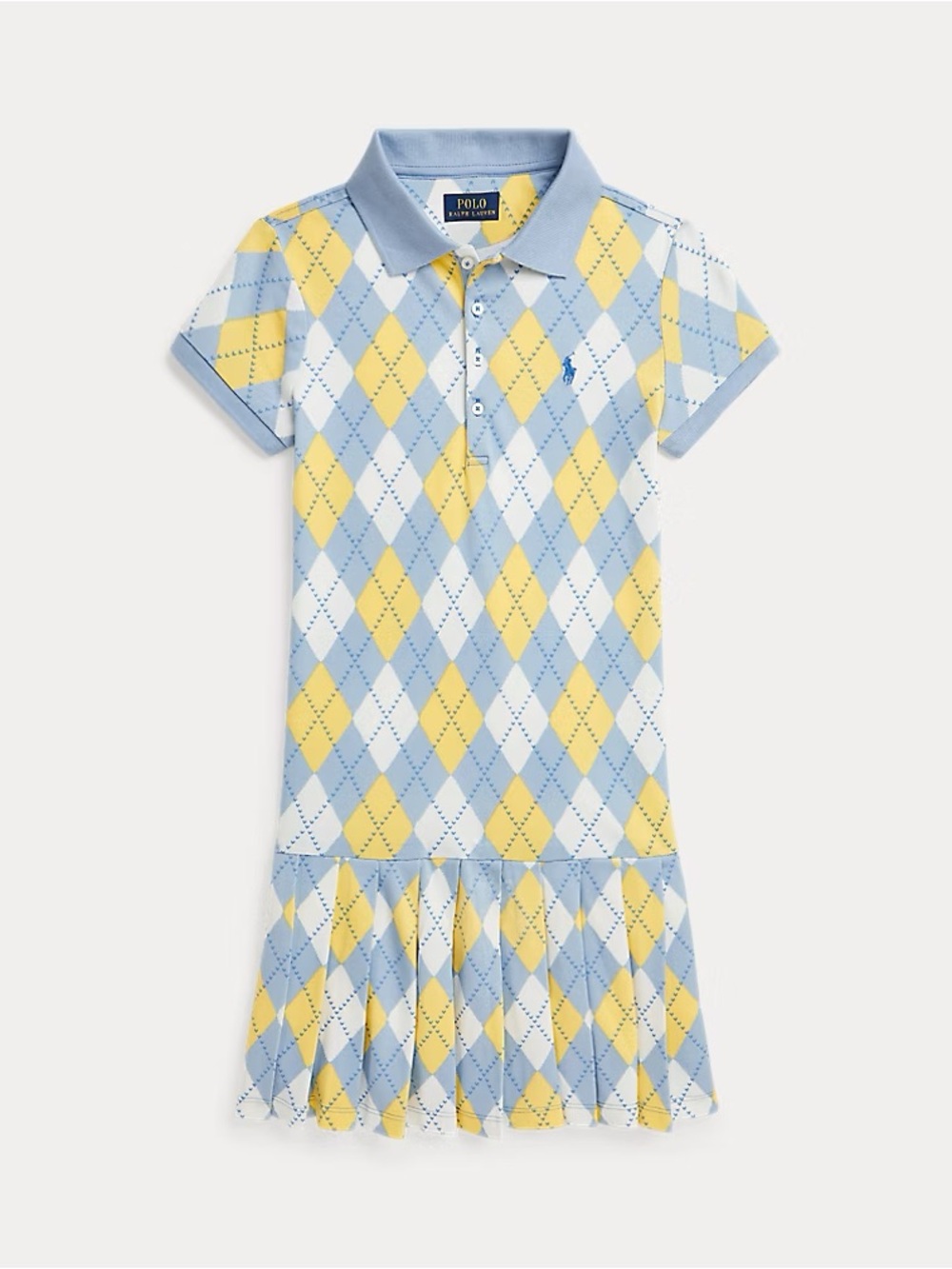 POLO Ralph Lauren Argyle Stretch Mesh Polo Dress